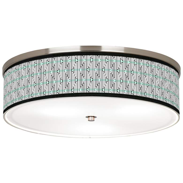 Image 1 Indigenous Giclee Nickel 20 1/4 inch Wide Ceiling Light