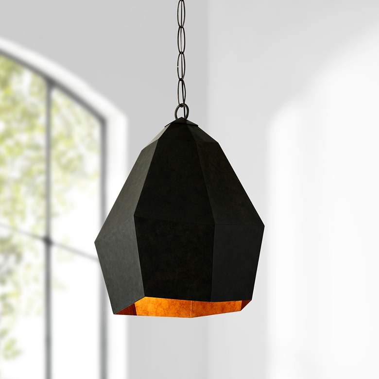 Image 1 Indigo 18 3/4" Wide Aged Bronze Pendant Light