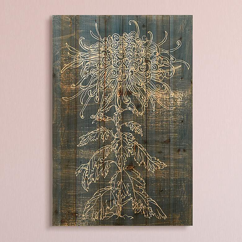 Image 1 Indigo Dance 36" High Giclee Print Solid Wood Wall Art
