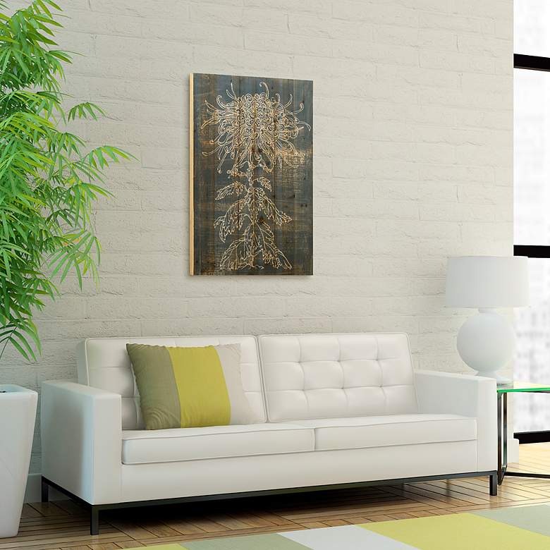 Image 5 Indigo Dance 36" High Giclee Print Solid Wood Wall Art more views