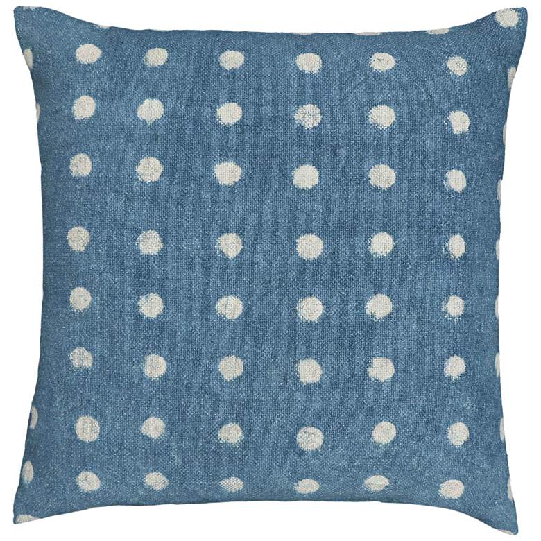 Image 1 Indigo Dots 20" Square Accent Pillow
