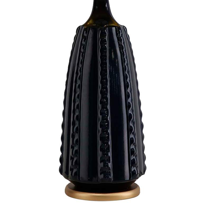 Image 4 Indigo Fire 34" Navy Bluse Glazed Ceramic Table Lamp more views