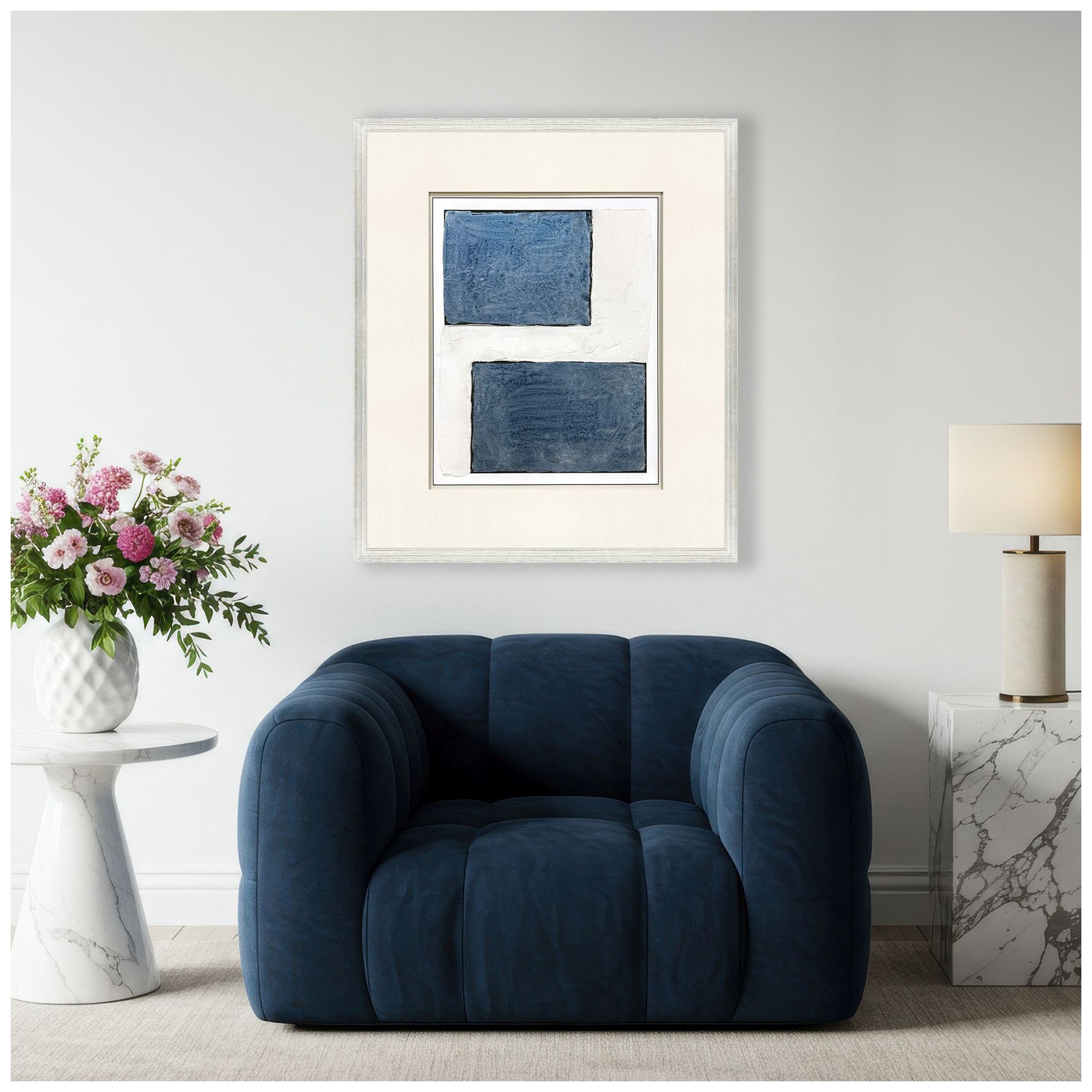 Image 4 Indigo Framework II 35"W x 41"H Framed Art more views