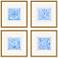 Indigo Geo 21" Square 4-Piece Framed Wall Art Set