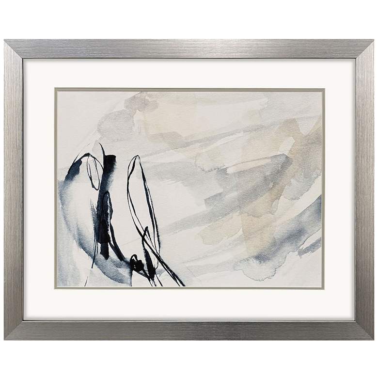 Image 1 Indigo Markings I 32"W x 26"H Contemporary Framed Art