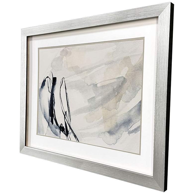 Image 2 Indigo Markings I 32"W x 26"H Contemporary Framed Art more views