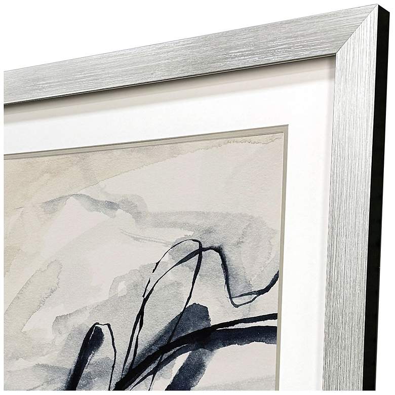 Image 3 Indigo Markings II 32"W x 26"H Contemporary Framed Art more views
