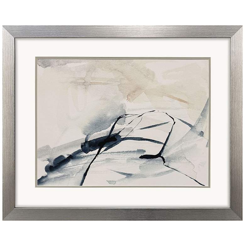 Image 1 Indigo Markings III 32"W x 26"H Contemporary Framed Art