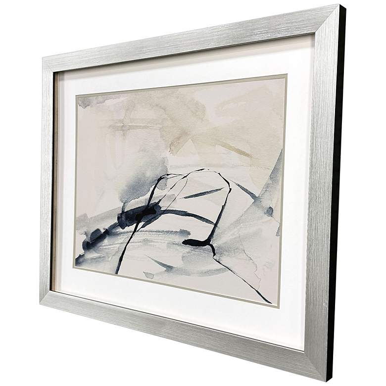 Image 2 Indigo Markings III 32"W x 26"H Contemporary Framed Art more views