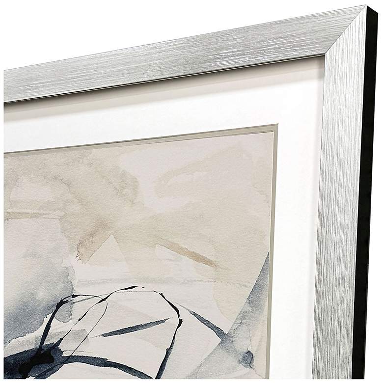 Image 3 Indigo Markings III 32"W x 26"H Contemporary Framed Art more views