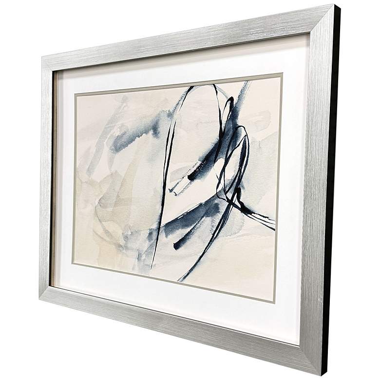 Image 2 Indigo Markings IV 32"W x 26"H Contemporary Framed Art more views