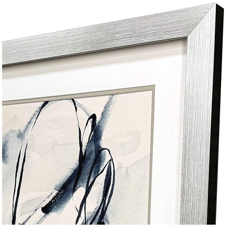 Image 3 Indigo Markings IV 32"W x 26"H Contemporary Framed Art more views