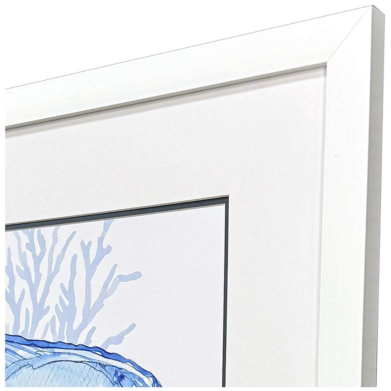 Image 3 Indigo Ocean Fish 29"W x 29"H Coastal Framed Art more views