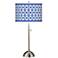 Indigo Path Giclee Brushed Nickel Table Lamp