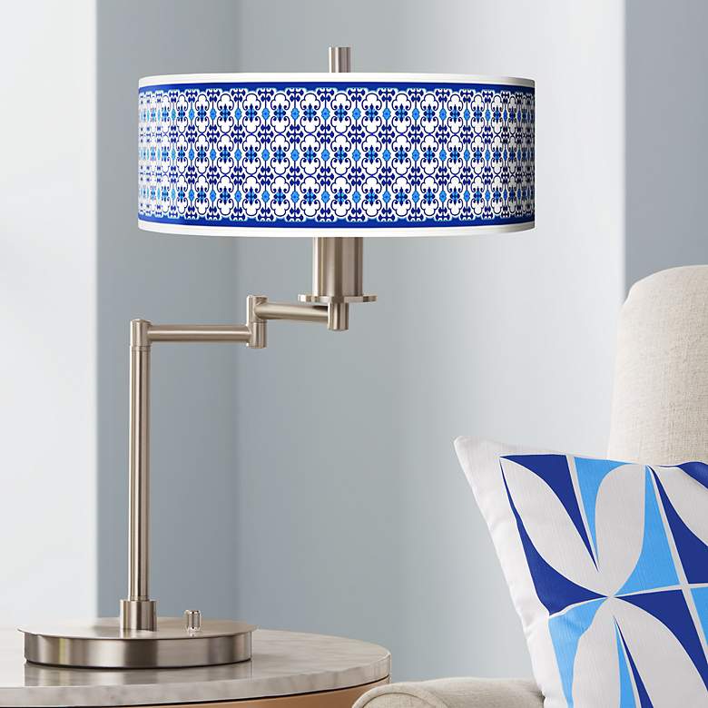 Image 1 Indigo Path Giclee CFL Swing Arm Desk Lamp