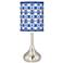 Indigo Path Giclee Droplet Table Lamp
