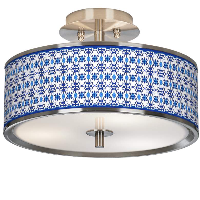 Image 1 Indigo Path Giclee Glow 14" Wide Ceiling Light