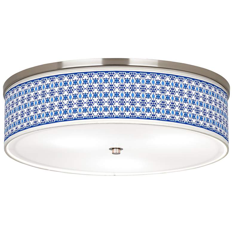 Image 1 Indigo Path Giclee Nickel 20 1/4" Wide Ceiling Light