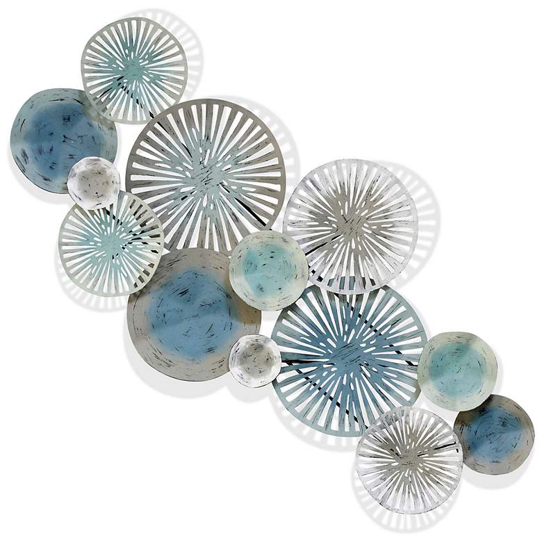 Image 1 Indigo Plates - Metal Wall Sculpture - 45in W X 22in Ht X 3in D