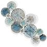 Indigo Plates - Metal Wall Sculpture - 45in W X 22in Ht X 3in D