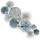 Indigo Plates - Metal Wall Sculpture - 45in W X 22in Ht X 3in D