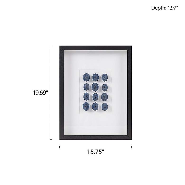 Image 7 Indigo Shells 19 3/4" High Framed Shadow Box Wall Art more views