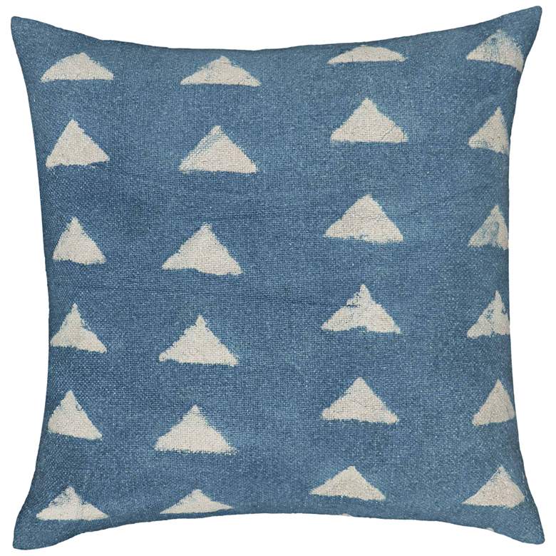 Image 1 Indigo Triangles 20" Square Accent Pillow