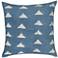 Indigo Triangles 20" Square Accent Pillow
