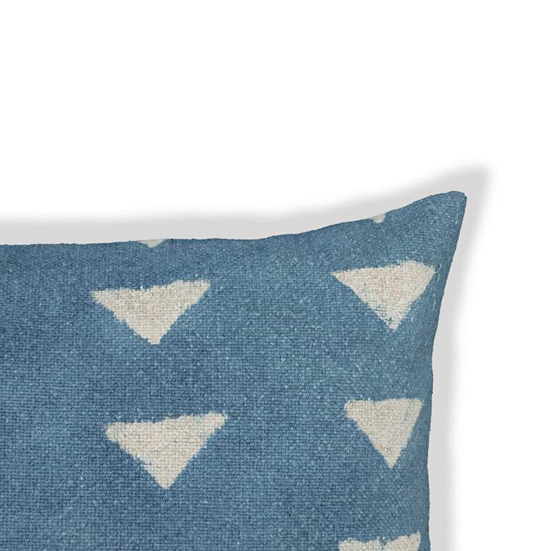 Image 2 Indigo Triangles 20" Square Accent Pillow more views