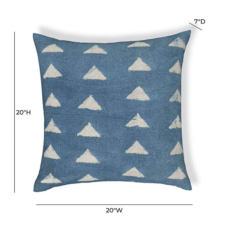 Image 4 Indigo Triangles 20" Square Accent Pillow more views