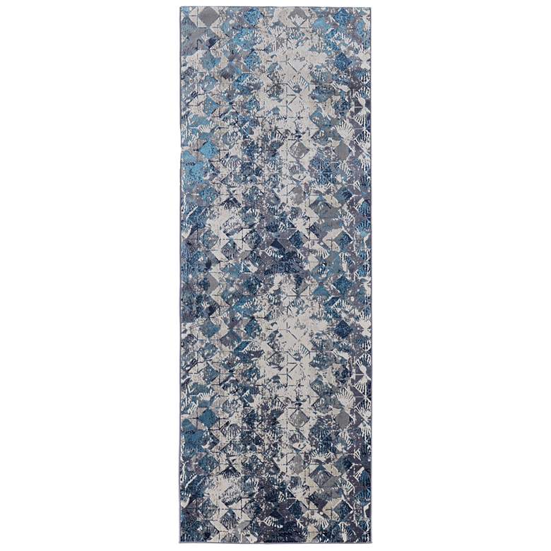Image 1 Indio Modern Diamond Soft Indoor Blue Area Rug 39H0F