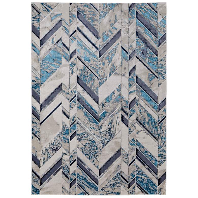Image 1 Indio Modern Herringbone Soft Indoor Ivory Area Rug 39H1F