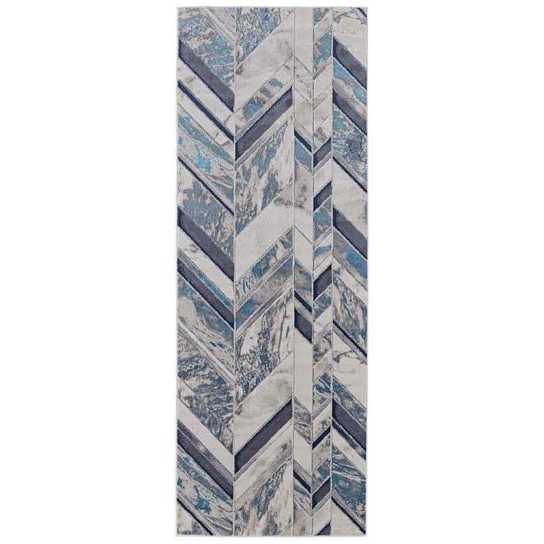 Image 1 Indio Modern Herringbone Soft Indoor Ivory Area Rug 39H1F
