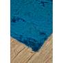 Indochine 4944550 4&#39;9"x7&#39;6" Deep Teal Blue Shag Area Rug