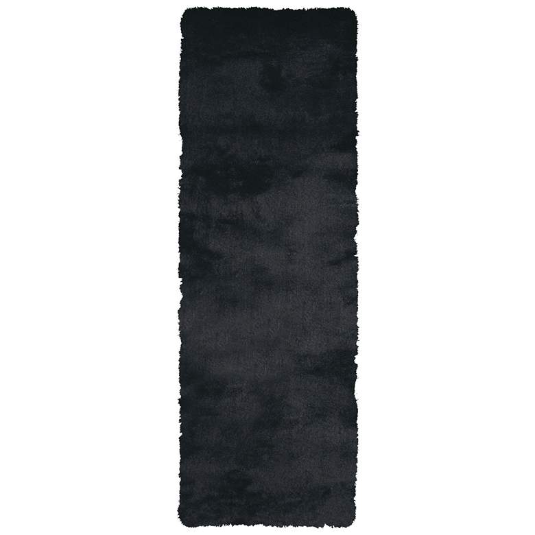 Image 1 Indochine Modern Solid Hand Tufted Black Area Rug 4550F