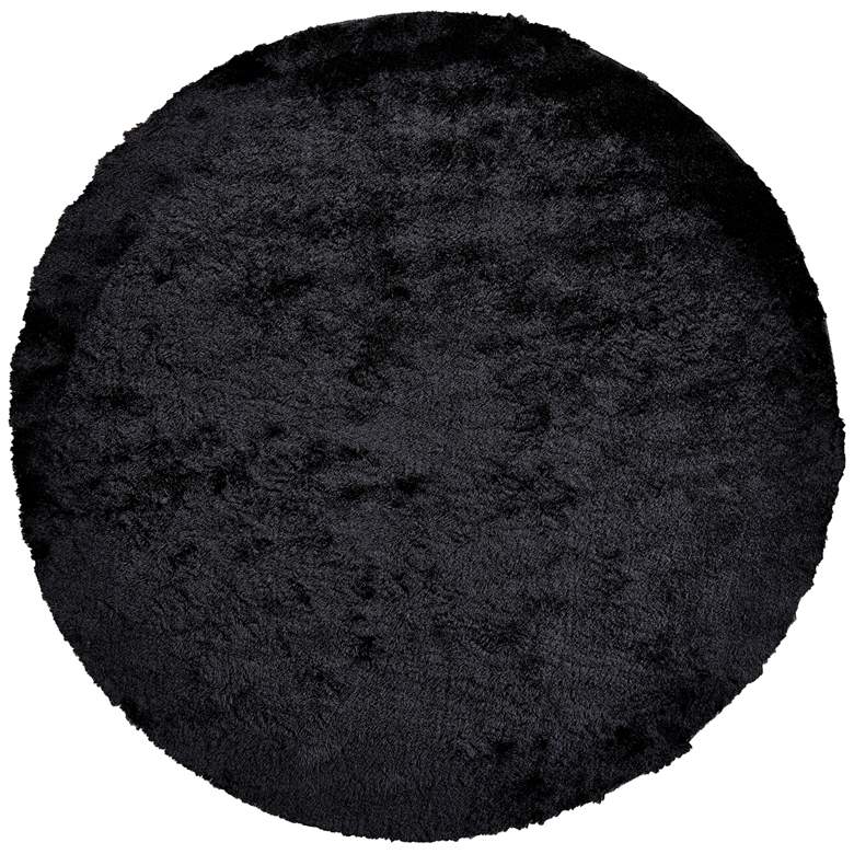 Image 1 Indochine Modern Solid Hand Tufted Black Area Rug 4550F