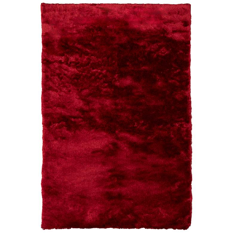 Image 1 Indochine Modern Solid Hand Tufted Red Area Rug 4550F