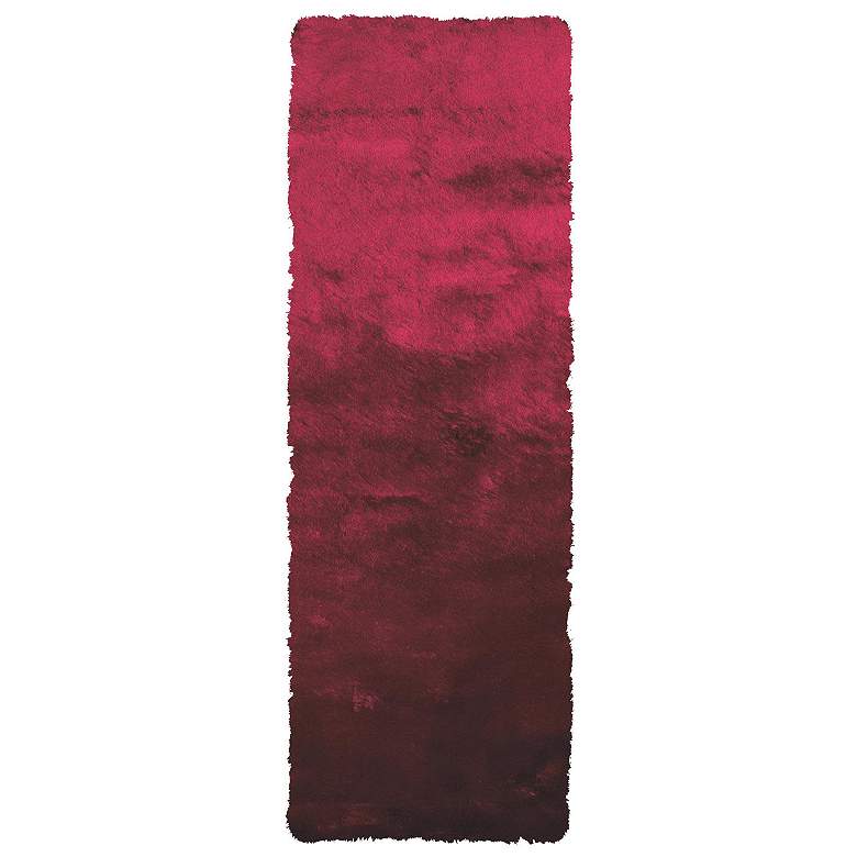 Image 1 Indochine Modern Solid Hand Tufted Red Area Rug 4550F