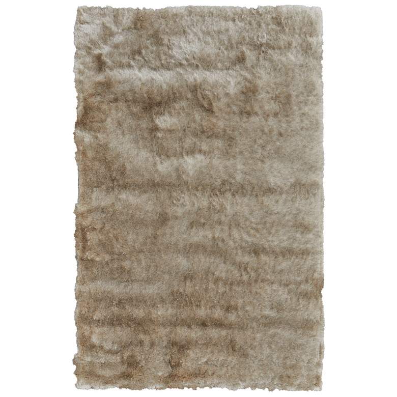 Image 1 Indochine Modern Solid Hand Tufted Tan Area Rug 4550F
