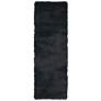Indochine Solid Hand Tufted Black Area Rug 4550F 2'-6" x 6'