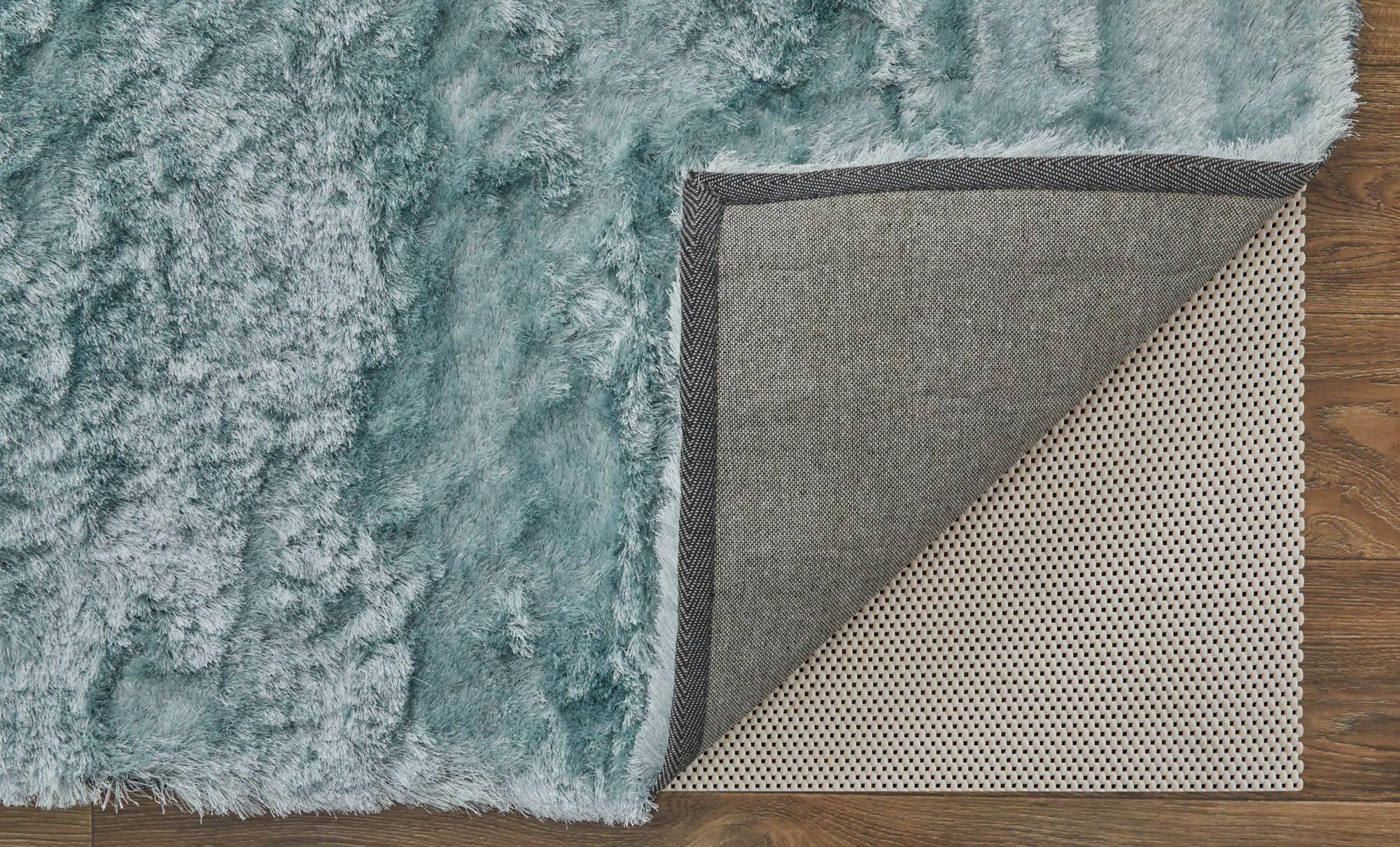 Image 5 Indochine Solid Hand Tufted Blue Area Rug 4550F 3'-6" x 5'-6" more views