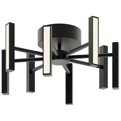 Indra 16" Wide Black 8-Light LED Ceiling Light