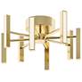 3_Indra 16" Wide Satin Brass 8-Light LED Ceiling Light
