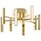 Indra 16" Wide Satin Brass 8-Light LED Ceiling Light