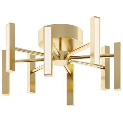 Indra 16" Wide Satin Brass 8-Light LED Ceiling Light