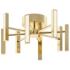 Indra 16" Wide Satin Brass 8-Light LED Ceiling Light
