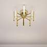 2_Indra 16" Wide Satin Brass 8-Light LED Ceiling Light