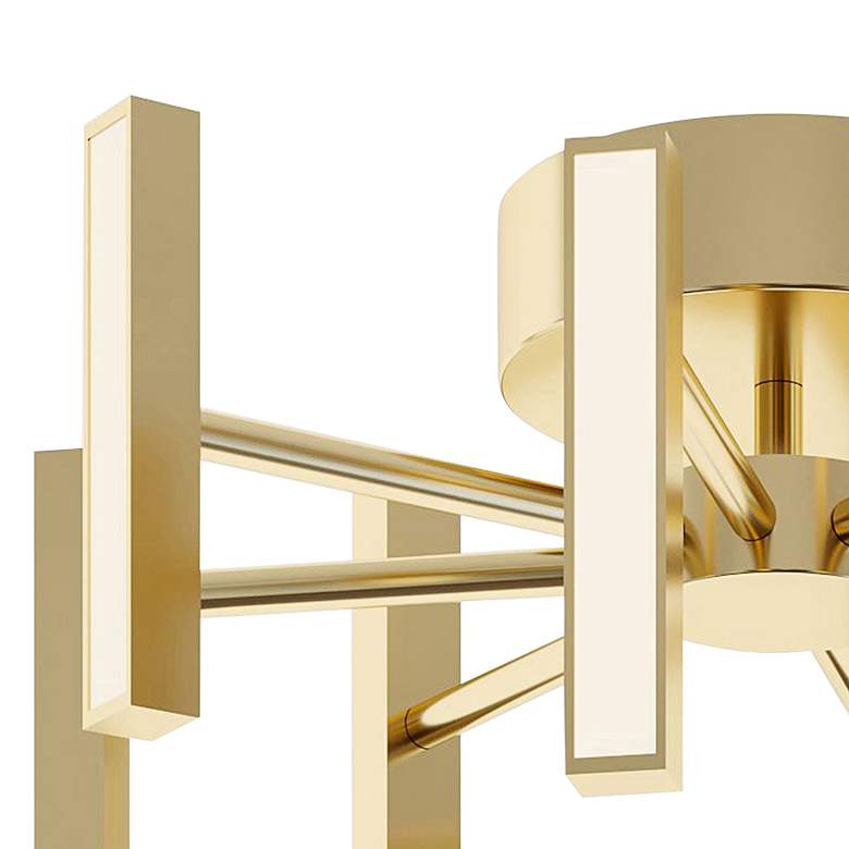 Image 4 Indra 16" Wide Satin Brass 8-Light LED Ceiling Light more views
