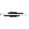 Indra 24" Wide Black LED Vanity Bath Light w/ White Acrylic
