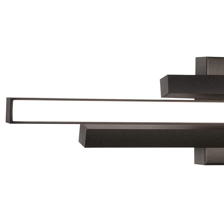 Image 4 Indra 24" Wide Black LED Vanity Bath Light w/ White Acrylic more views